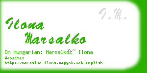 ilona marsalko business card